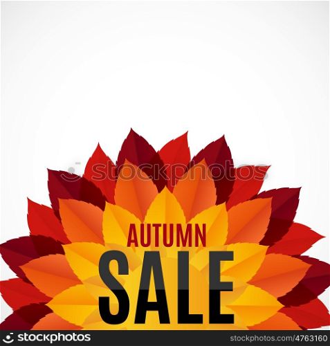 Autumn Leaves Sale Background Vector Illustration EPS10