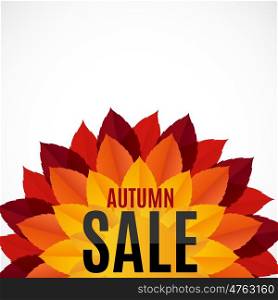 Autumn Leaves Sale Background Vector Illustration EPS10