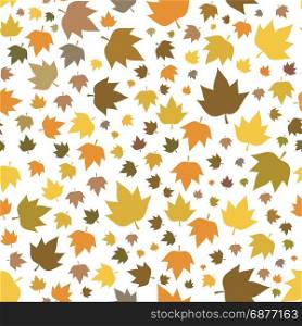 Autumn leaves seamless pattern for new background