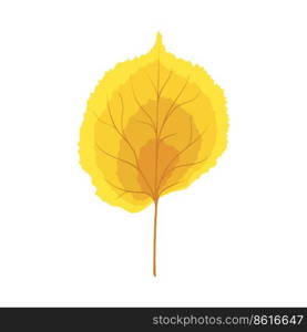 Autumn linden leaf. Leaf fall. Vector illustration.