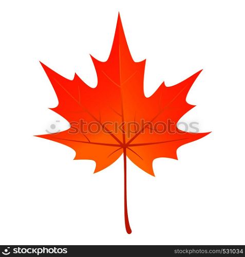 Autumn maple leaf icon. Flat illustration of autumn maple leaf vector icon for web design. Autumn maple leaf icon, flat style