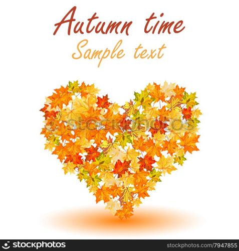 Autumn maple leaves background. Vector illustration without transparency EPS10.