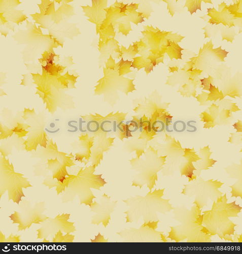 Autumn maple leaves pattern background. Colored art autumn leaves. Fabric texture. And also includes EPS 10 vector