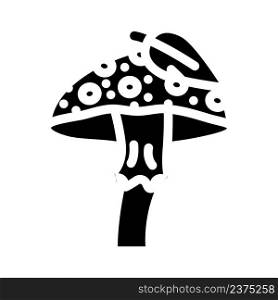 autumn mushroom glyph icon vector. autumn mushroom sign. isolated contour symbol black illustration. autumn mushroom glyph icon vector illustration
