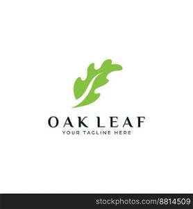 Autumn oak leaf logo and oak tree logo. With editing vector illustration.