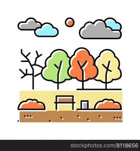 autumn park color icon vector. autumn park sign. isolated symbol illustration. autumn park color icon vector illustration