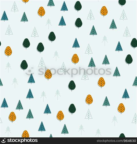 Autumn pattern background in scandinavian style
