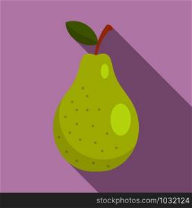 Autumn pear icon. Flat illustration of autumn pear vector icon for web design. Autumn pear icon, flat style