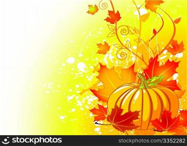 Autumn place card background with copy space