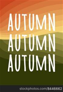 Autumn poster postcard or background for design, discounts for sale