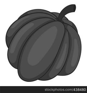 Autumn pumpkin vegetable icon in monochrome style isolated on white background vector illustration. Autumn pumpkin vegetable icon monochrome