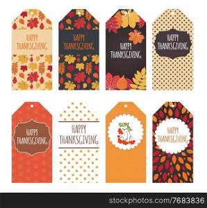 Autumn Quotes Labels Template with leaves for Thanksgiving. Vector Illustration EPS10. Autumn Quotes Labels Template with leaves for Thanksgiving. Vector Illustration