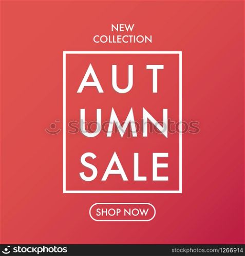 autumn sale banner soft warm colors vector illustration