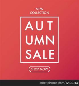 autumn sale banner soft warm colors vector illustration