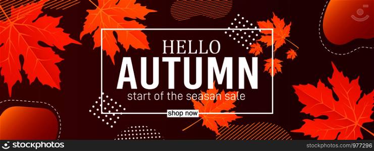 Autumn Sale Seasonal lettering vector illustration