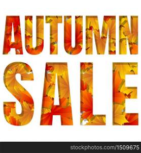 autumn sale template banner Vector background for banner, poster, flyer