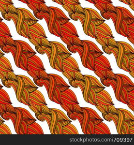 Autumn seamless pattern in yellow and orange colors. Ethnic ornamental background. Fashion textile design.. Autumn seamless pattern in yellow and orange colors. Ethnic ornamental background. Fashion textile design