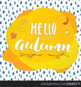 Autumn season lettering. Hand drawn vector illustration. Autumn season lettering. Hand drawn vector illustration.