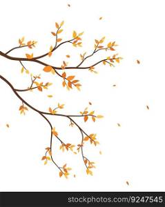 Autumn season with falling leaves for wallpaper sticker 