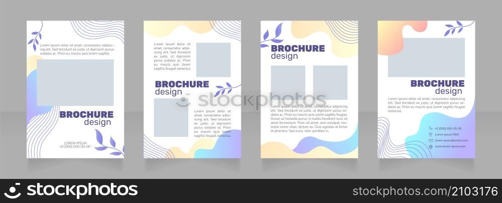Autumn spa treatment blank brochure design. Template set with copy space for text. Premade corporate reports collection. Editable 4 paper pages. Rubik Black Regular, Nunito Light fonts used. Autumn spa treatment blank brochure design