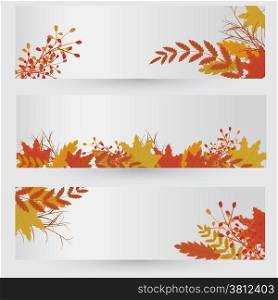 Autumn symbols, cards for the season, abstraction