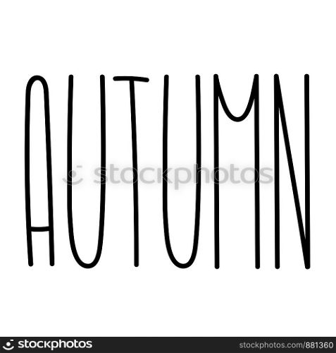 Autumn tall fun font. Elongated cute letters. Elongated alphabet with thin letters. Elegant autumn in narrow typeface. Customized font for logo, label, book cover.