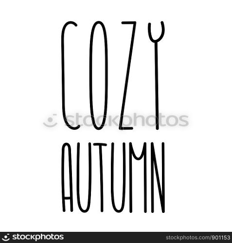 Autumn tall fun font lettering. Elongated cute letters. Elongated alphabet with thin letters. Elegant autumn in narrow typeface. Customized font for logo, label, book cover.