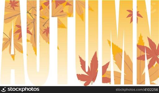 autumn text illustration that could be used as a background or title for a presentation