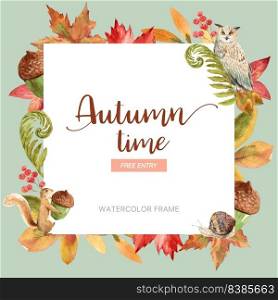Autumn-themed border frame. orange cinnamon text for decoration vector design.