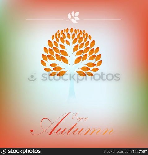 Autumn tree background. vector