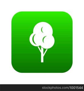 Autumn tree icon digital green for any design isolated on white vector illustration. Autumn tree icon digital green