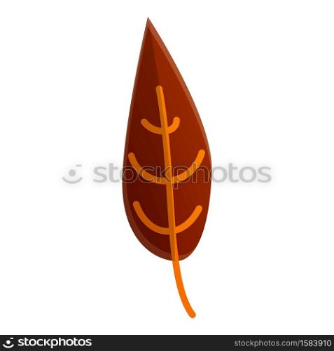 Autumn tree leaf icon. Cartoon of autumn tree leaf vector icon for web design isolated on white background. Autumn tree leaf icon, cartoon style