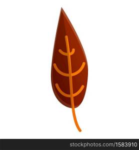 Autumn tree leaf icon. Cartoon of autumn tree leaf vector icon for web design isolated on white background. Autumn tree leaf icon, cartoon style