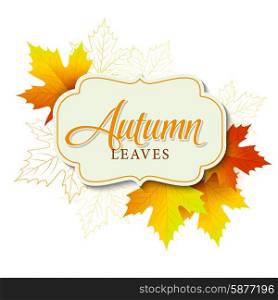 Autumn typographic. Fall leaf. Vector illustration. Autumn typographic. Fall leaf. Vector illustration EPS 10