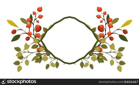 autumn vector illustration of branches with leaves and berries for decoration. Seamless pattern background vector illustration of branches with leaves berries for decoration