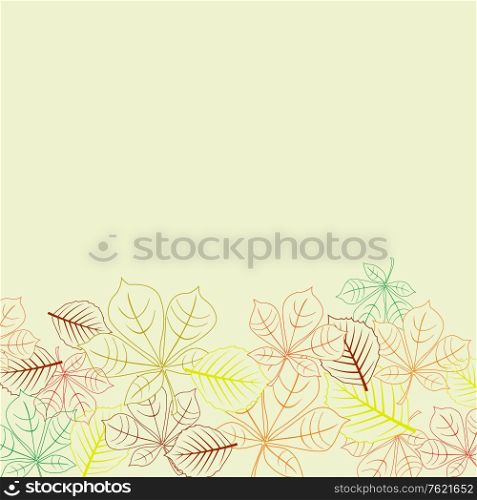Autumnal background with leaves shapes for seasonal holiday design