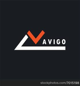 AV letter icon vector concept design template web