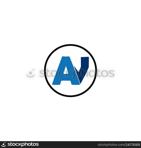 AV letter logo vector illustration simple design