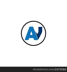 AV letter logo vector illustration simple design