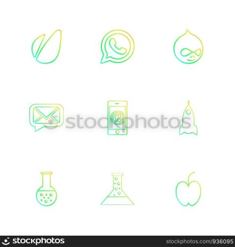 avacardo , whatsapp , message , email , mobile , rocket , apple, flask , beaker, chemical , icon, vector, design, flat, collection, style, creative, icons