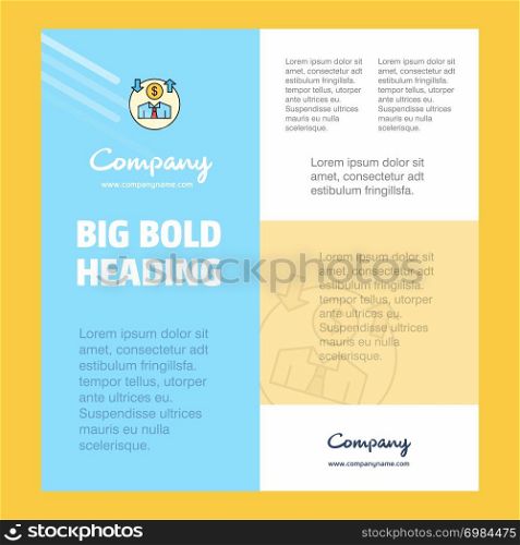 Avatar Business Company Poster Template. with place for text and images. vector background