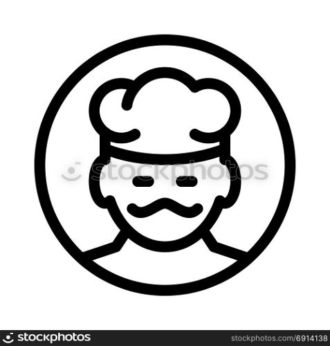 avatar chef, icon on isolated background