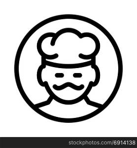 avatar chef, icon on isolated background