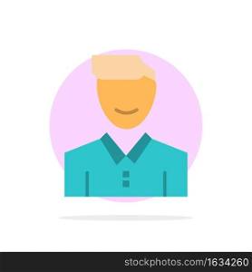 Avatar, Client, Face, Happy, Man, Person, User Abstract Circle Background Flat color Icon