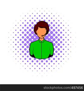 Avatar comics girl icon isolated on a white background. Avatar comics girl icon