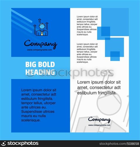Avatar Company Brochure Title Page Design. Company profile, annual report, presentations, leaflet Vector Background
