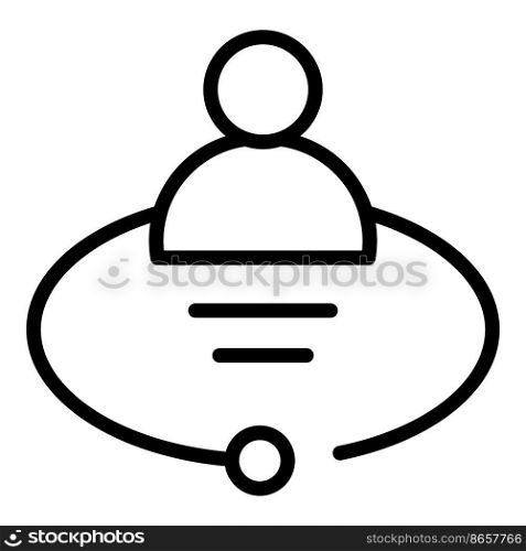 Avatar conference icon outline vector. Online group. Video office. Avatar conference icon outline vector. Online group