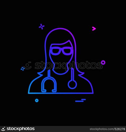 Avatar female icon design vector