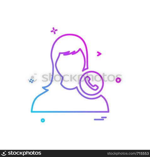 Avatar female icon design vector