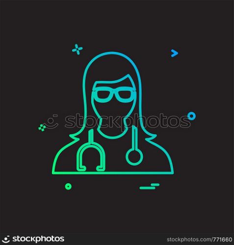 Avatar female icon design vector